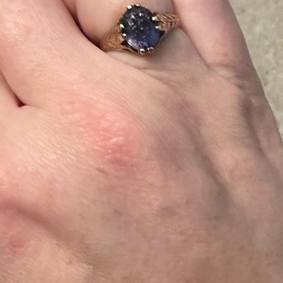 Engagement Ring Victorian Iolite Sunstone - Picture 2 of 6